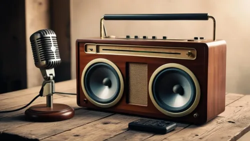 Microfon, boxe, radio, Station Offline