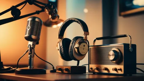 Microfon, casti, radio, Station Offline
